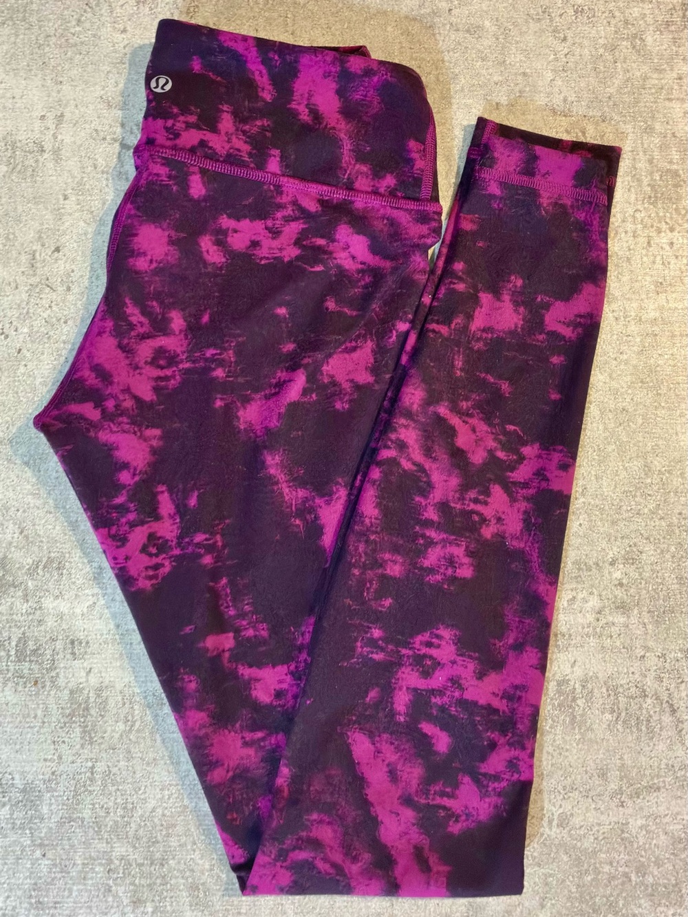 lululemon athletica Purple & Black Tie-Dye Leggings